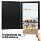 Americanflat Quick-Change Photo Storage Display Frame - Store up to 35 Pictures at Once with Elastic Strap Storage - Shatter Resistant Glass - Hanging Hardware - Includes Easel - Black